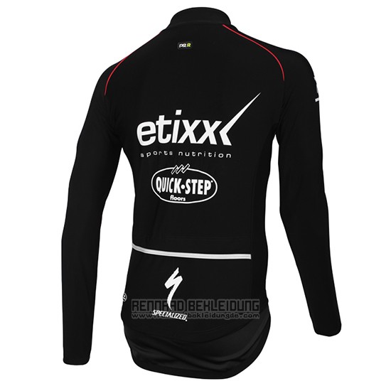 2015 Fahrradbekleidung Ettix Quick Step Shwarz Trikot Langarm und Tragerhose